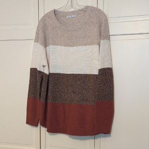 Colorblock Sweater in Neutral Tones